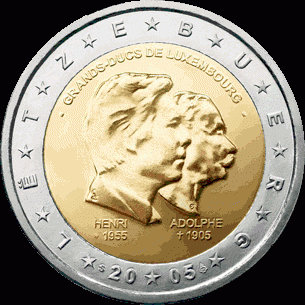 Luxemburg 2 euro 2005 Henri & Adolphe UNC